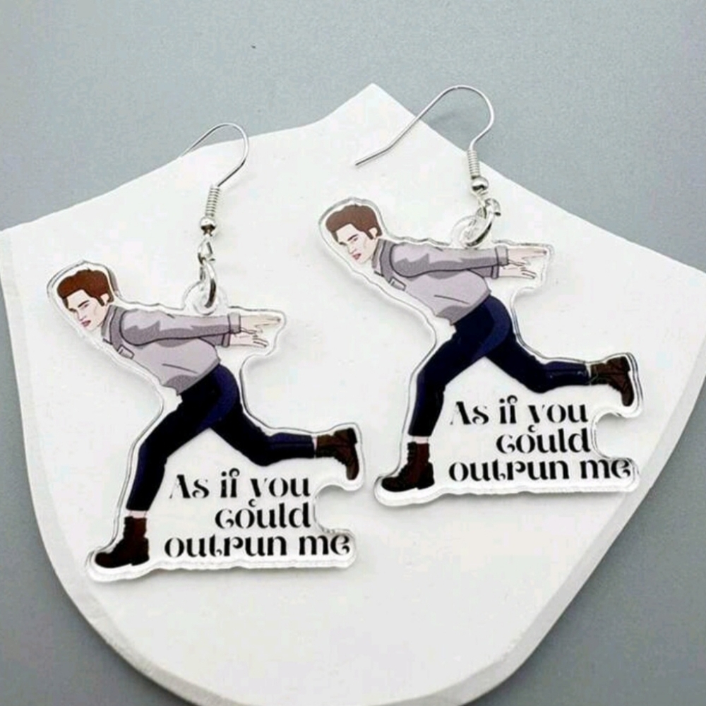 Funny Twilight Series Edward Cullen Earrings New!